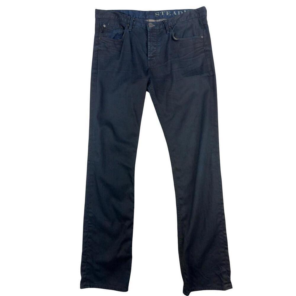 Burberry Brit Steadman Slim Jeans Dark Blue Wash Painted Size 34 W | 34 L